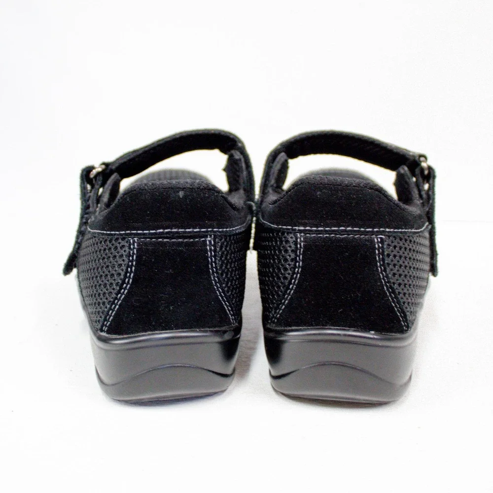 OrthoFeet Shoes | OrthoFeet Chattanooga Mary Jane Black Mesh Suede Comfort Shoes